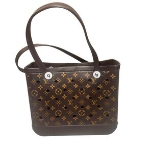 Brown LV print Bogg Bag